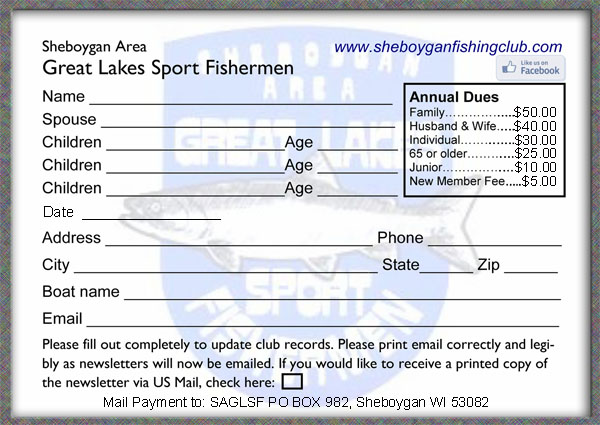 Sheboygan Fishing Club membership